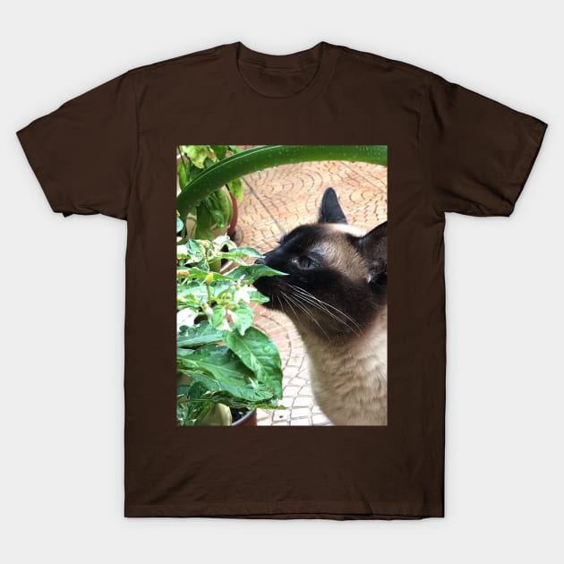 Vegan Siamese cat T-Shirt by Khala